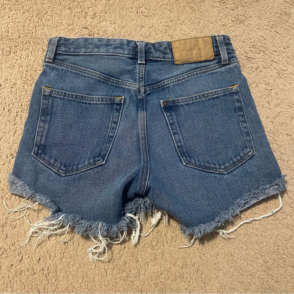 &Denim High Waisted Button Up Jean Shorts - image 3